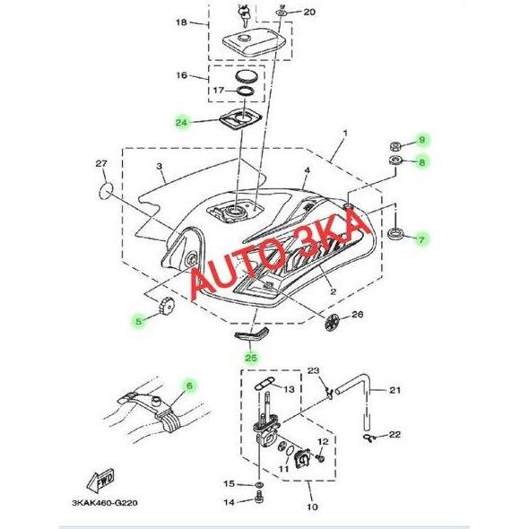 READY STOCK KARET TANGKI RX KING SET KARET DAMPER TANGKI RX KING FULLSET ORIGINAL