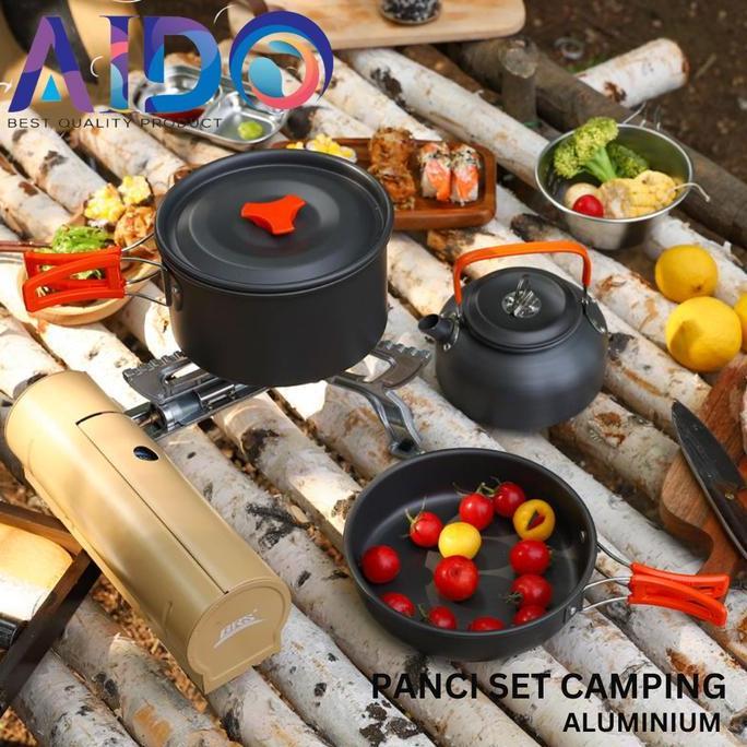 Itaratnasih - Cod Alat Masak Panci Camping Gunung Aluminium Cooking Set Camping Nesting 1-2 Person C