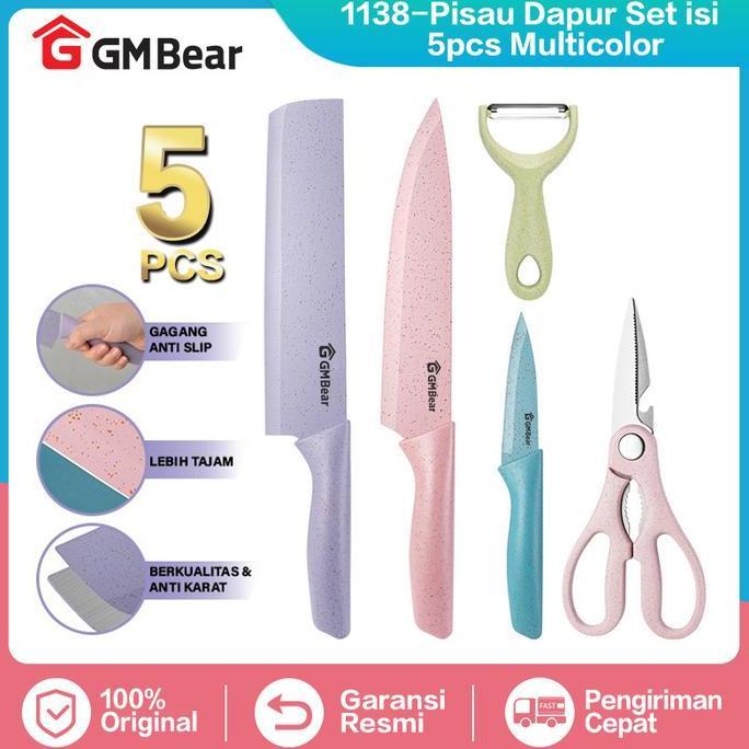 GM Bear Pisau Dapur Set Multifungsi - Pisau Dapur 1 Set