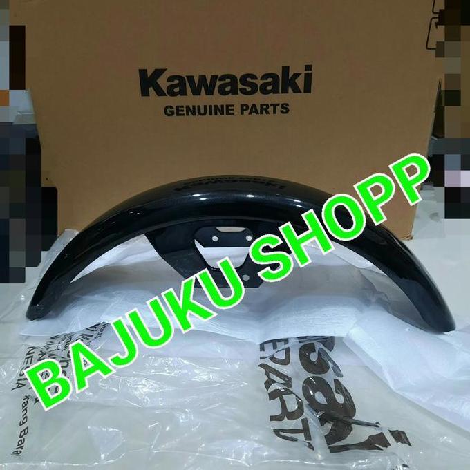 Spakbor depan kawasaki w175 w175 se hitam glossy original kawasaki