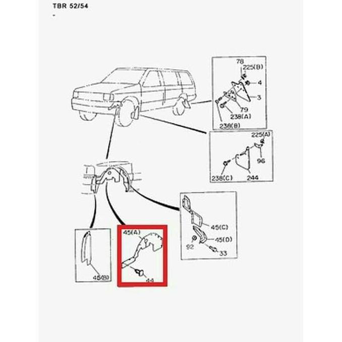 Karet Mud Guard Spakbor / Mudguard Fender Panther Lama Kotak Original