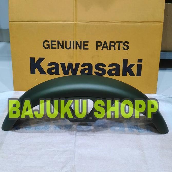 Spakbor depan kawasaki w175 w175 se hijau doff original kawasaki