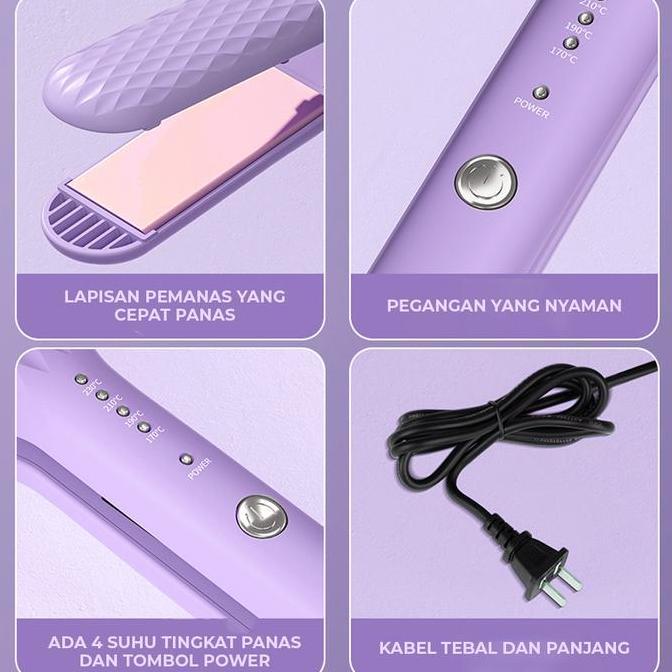 Catok Lurus Iron Catokan Rambut Pelurus Hair Styler 2 In 1 Hair Straightener Styling Catok Rambut Lu