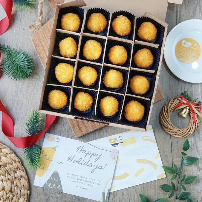 NEW HAMPERS BOX BITTERBALLEN JAMUR BEEF TRUFFLE ALA BRUULE / BRULEE BOMB FOR IMLEK HAMPERS / PARSEL 