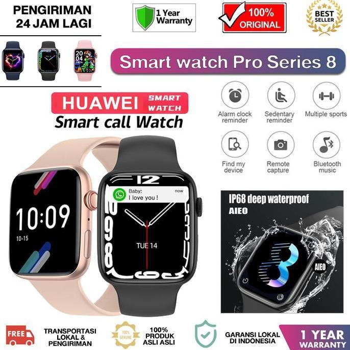 HUAWEI Jam Tangan Smart watch Pro Series 8 Full Layar Terbaru Original