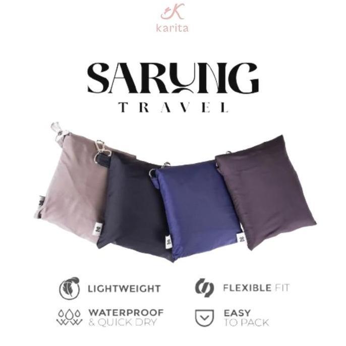 sarung karita zafi original, sarung travel waterproof, sarung pria parasut korea, sarung polos hitam