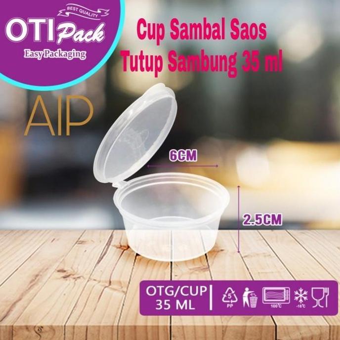 Cup Sambal 35 ml Tutup sambung Cup Saos