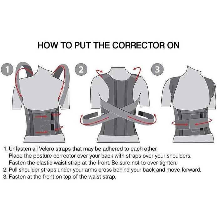 ALAT ROMPI TALI KORSET BODY HARNESS PENEGAK PELURUS TULANG PUNGGUNG BAHU BELAKANG BADAN BUNGKUK PRIA