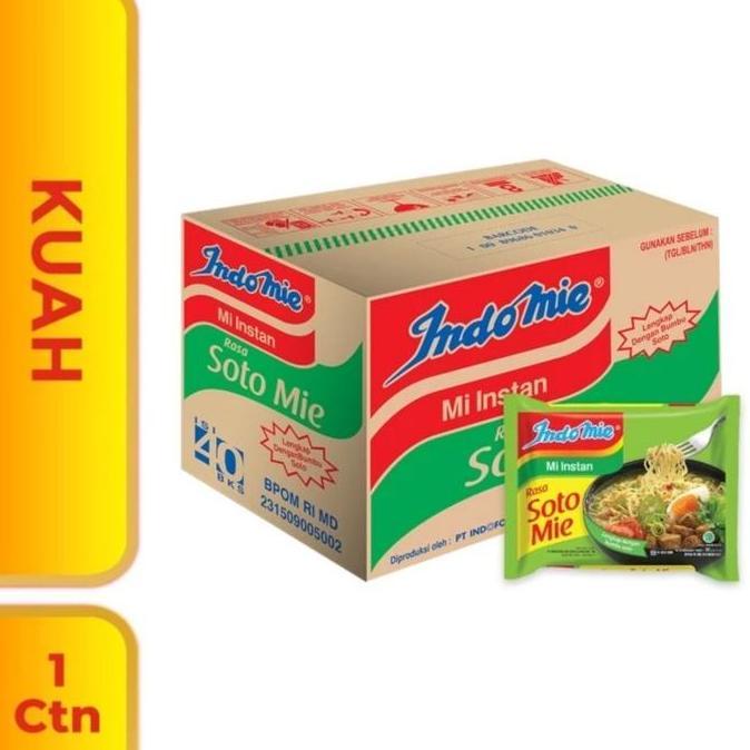 NEW INDOMIE 1 DUS ISI 40 PCS - INDOMIE SOTO - BAWANG - GORENG - CAMPUR BEST