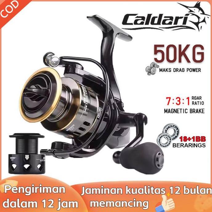 Caldari reel pancing putar alat pancing HE500-7000 reel pancing murah joran pancing spining gulungan