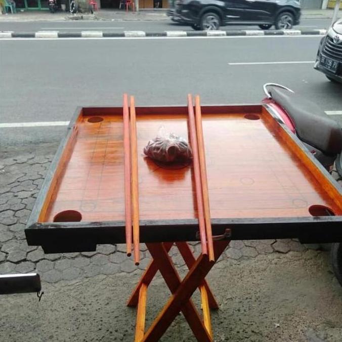 Mainan Anak" / Dewasa / Meja Tusot Set / Bilyard Kayu / Gosend , Grab