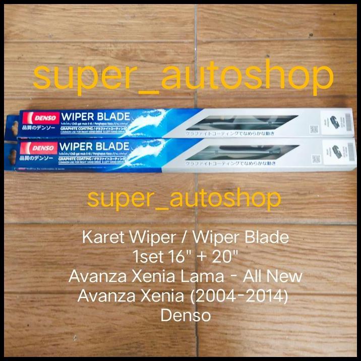 GRATIS ONGKIR KARET WIPER BLADE AVANZA XENIA LAMA - ALL NEW AVANZA DENSO 16+20 1SET 