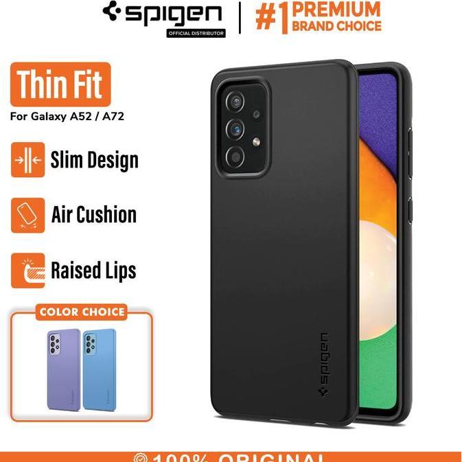 Case Samsung Galaxy A52 / A72 Spigen Thin Fit Slim Hybrid Casing - A72, Black