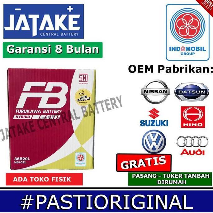 TERLARIS - Aki basah mobil ERTIGA SIRION SIGRA Ns40ZL Furukawa Battery FB Hybrid