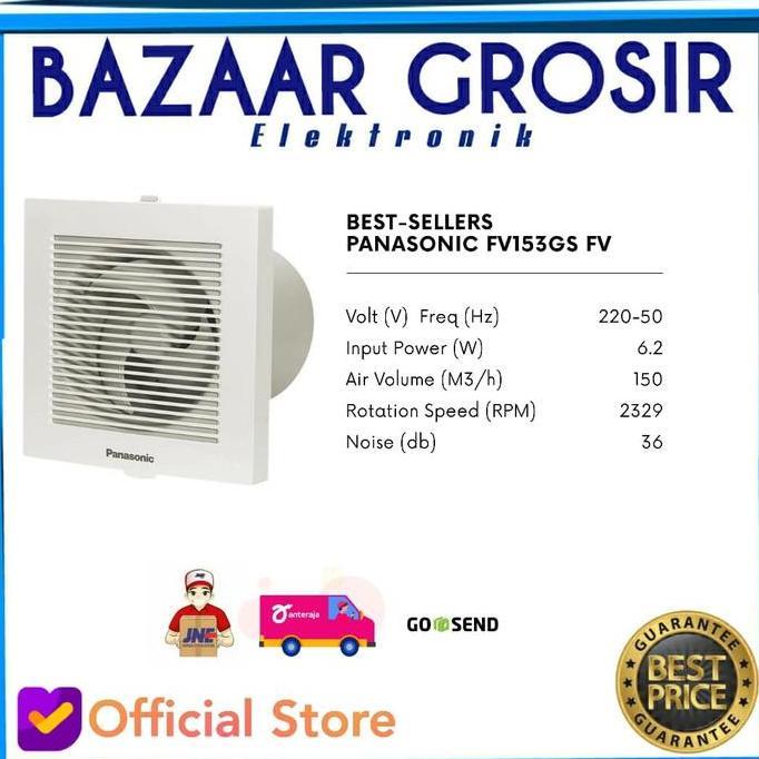 PROMO EXHAUST FAN HEXOS PANASONIC KAMAR MANDI FV15EGS FV 15EGS 15CM