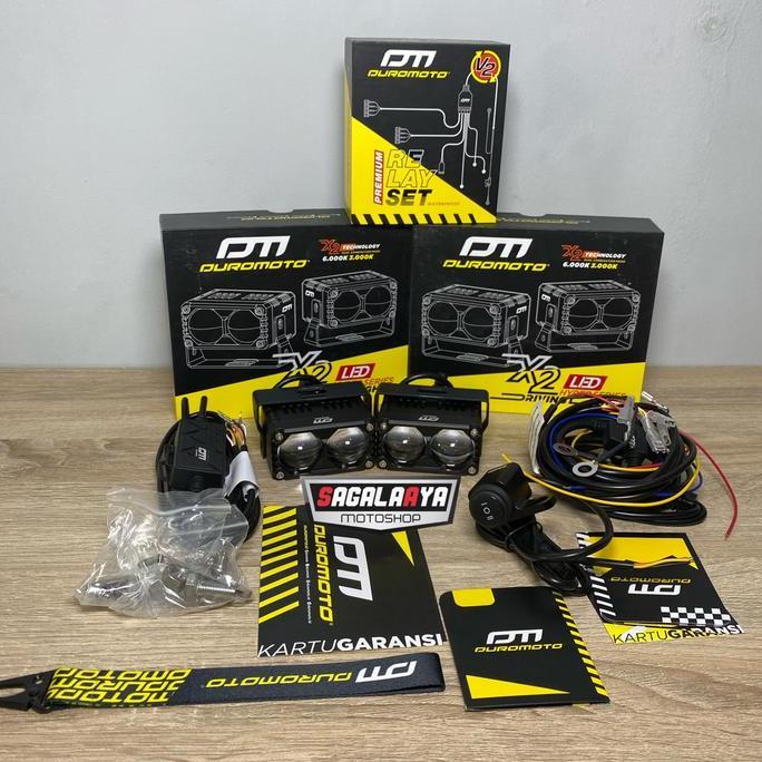 Promo Paket Lampu Duromoto X2 Saklar Ori Duromoto Relay Set Duromoto