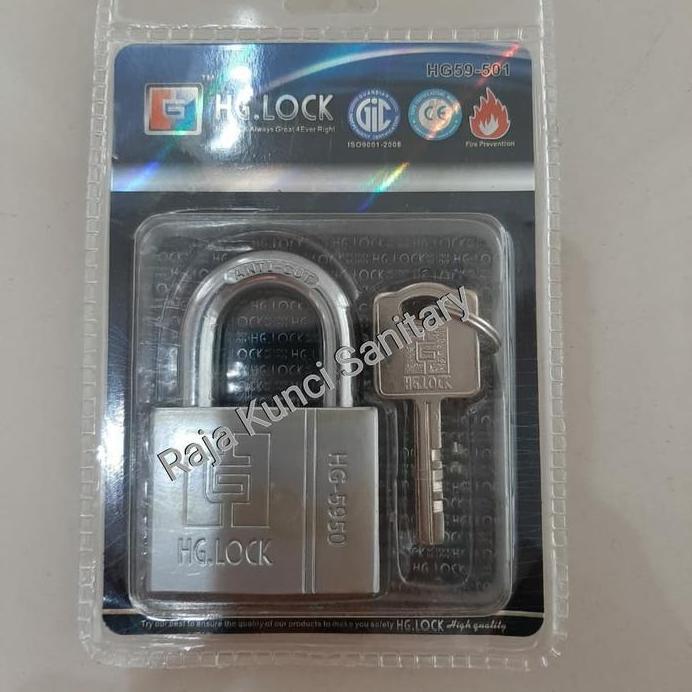 Gembok HAGER Lock 50 mm Leher Pendek/Gembok Anti Cairan Kimia