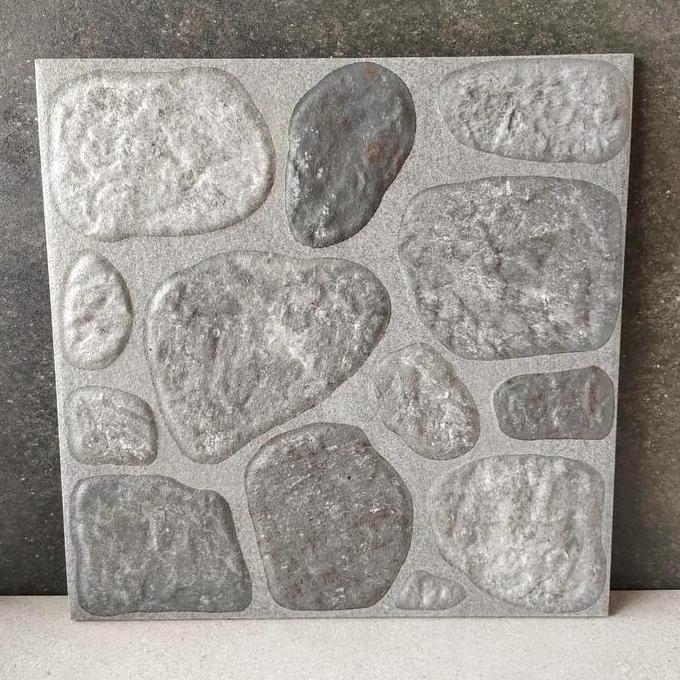 KERAMIK LANTAI 40X40-KERAMIK DINDING 40X40 KASAR TIMBUL BATU ALAM