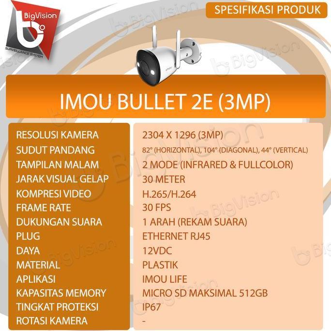Promo Imou Bullet Kamera Cctv Wifi Camera Outdoor Fix Lens