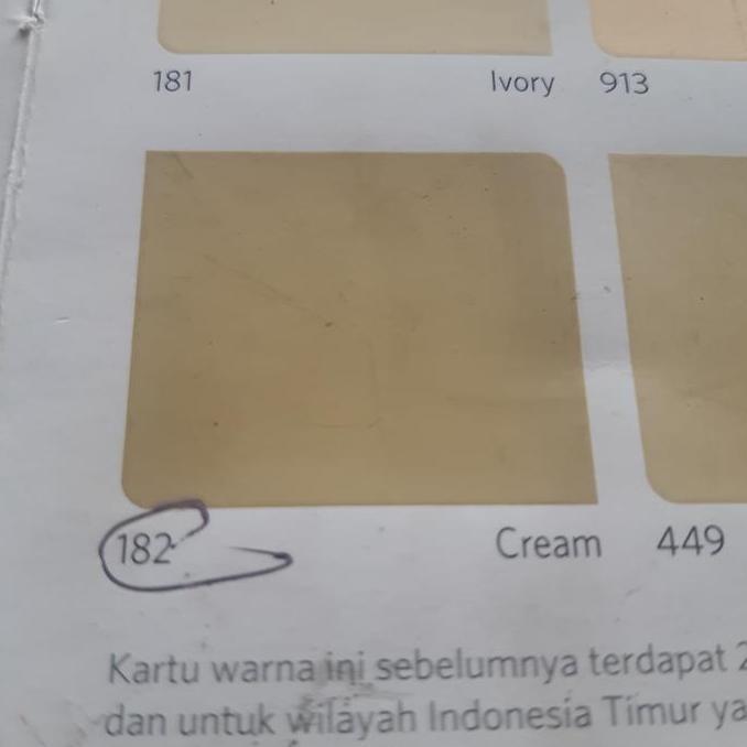 CAT TEMBOK VINILEX NIPPON PAINT WARNA CREAM 182 ISI 5KG