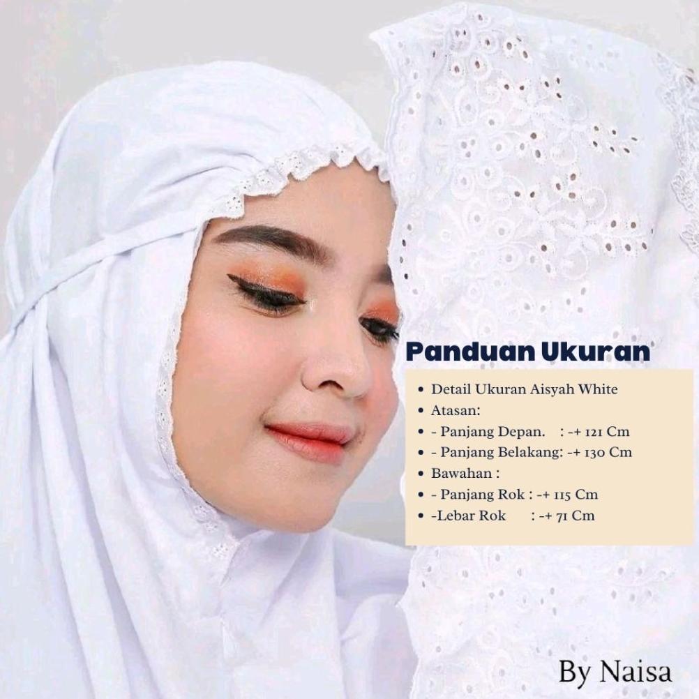 Grosir Mukena Putih Polos Bordir Renda Katun Premium Dewasa Adem Lembut Untuk Santri Haji Umroh | Ai