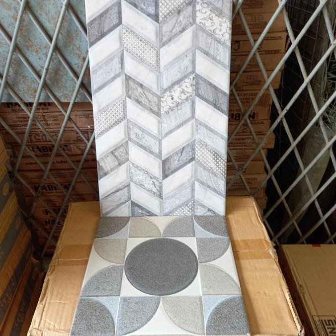 KERAMIK DINDING 25X40 GLOSSY ABU MOZAIK BATIK