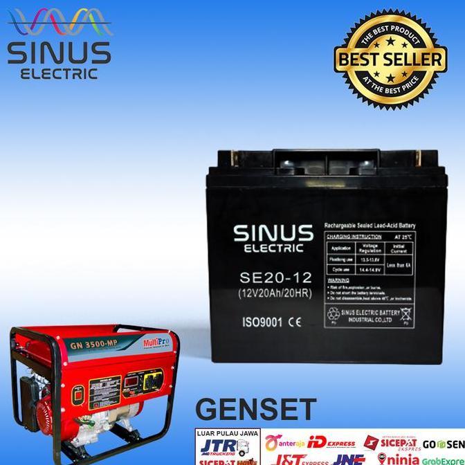 aki vrla 12v 20ah ups genset sepeda listrik solar panel baterai genset