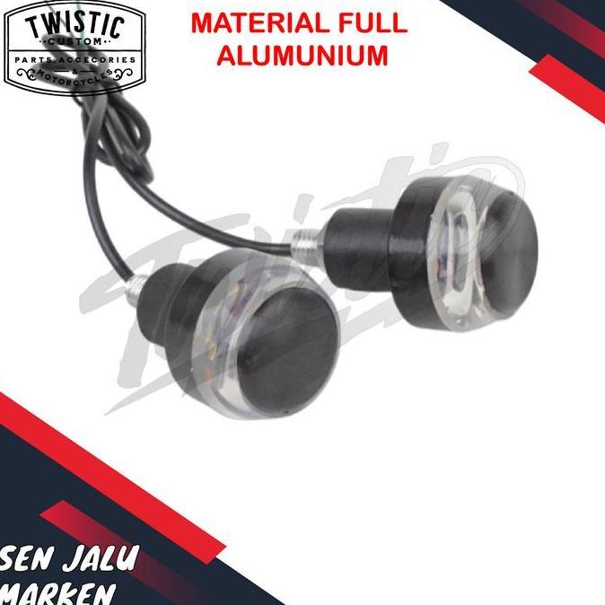 Lampu Sen Sein Jalu Bar End Aluminium LED Marken Motor