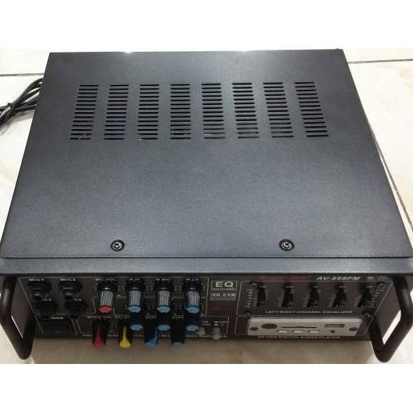 Acoustic AV-868FM Power Amplifier Karaoke 4 Channel Mic -