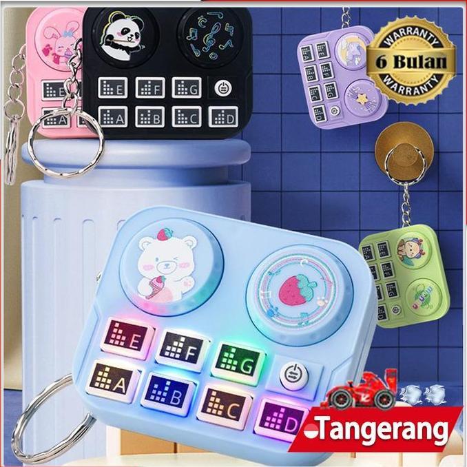 KIMDARY Mainan DJ Turntable Hadiah Mesin Capit Alat Musik Mini Antungan Kunci Hadiah