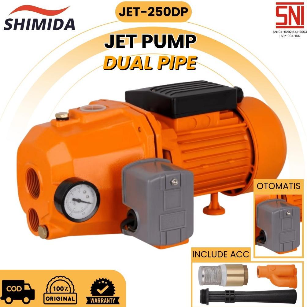 Shimida JET-250DP Pompa JetPump OTOMATIS JET PUMP Air Listrik Mesin Sumur Air Rumah Kantor Gedung