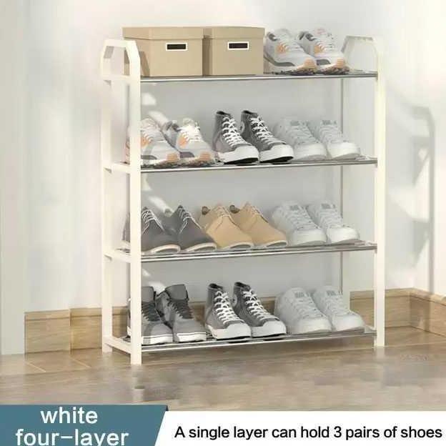 Rak Susun Sepatu Sandal Minimalis Rak Besi Organizer 4 Layer