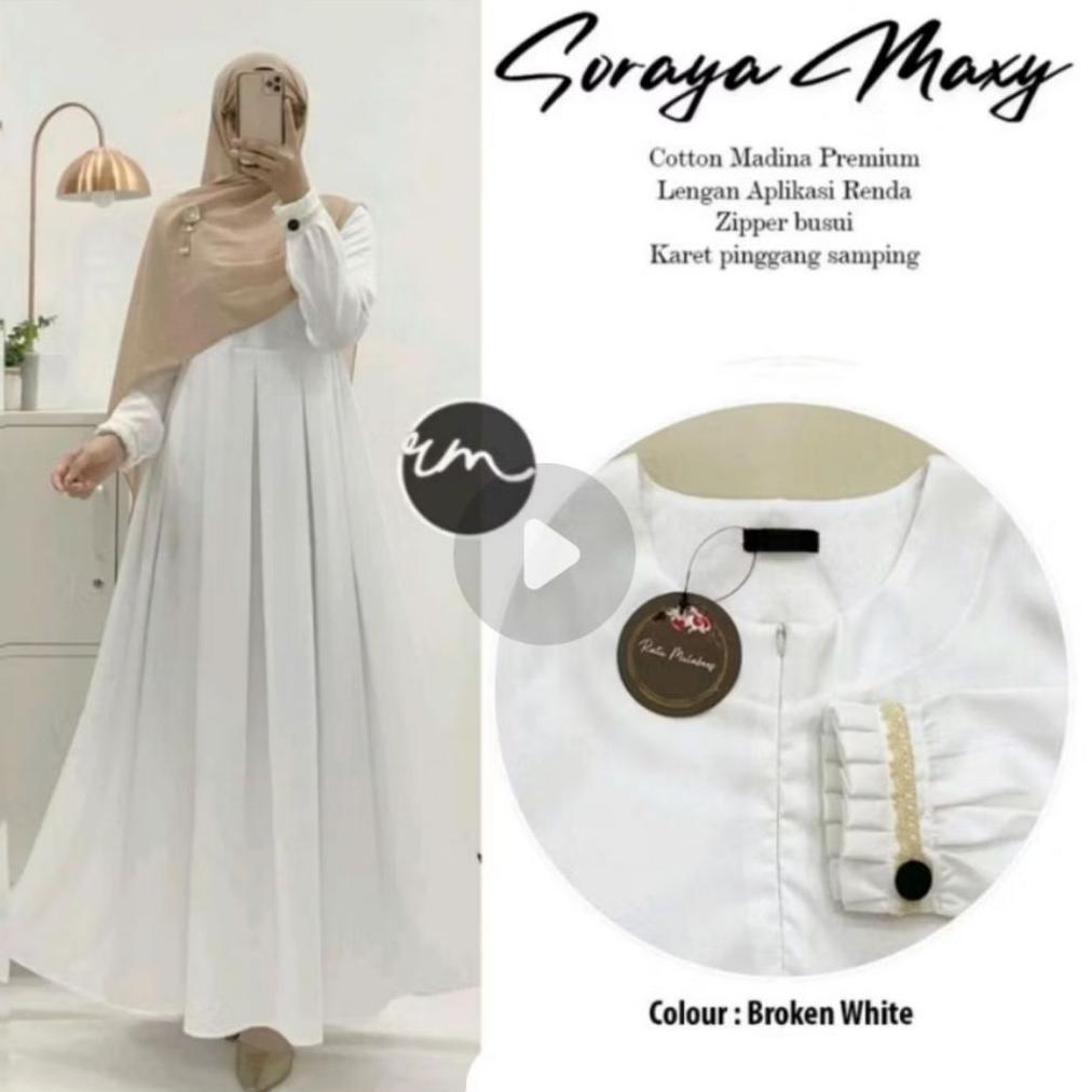 Grade Ori Gamis Katun Madinah Soraya Maxy Gamis Syar,I Lebaran 2026