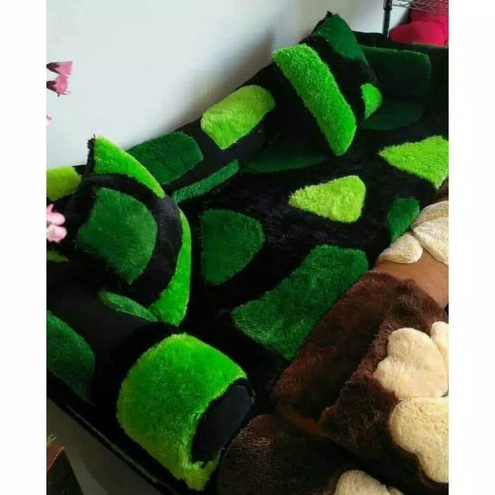 Sofabed - Kasur Lipat Karakter Kombinasi Hijau Hitam Tebal 10 cm