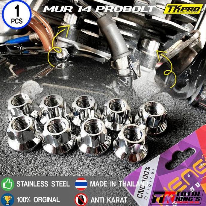 Nutbolt- Mur 14 Probolt Blok Boring Rx King Rxs (Satuan)
