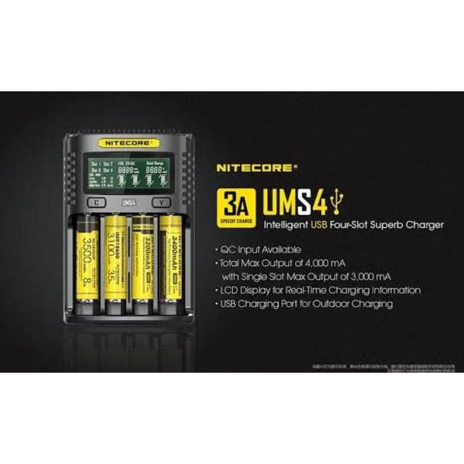 Charger 4 Slot Nitecore UMS4