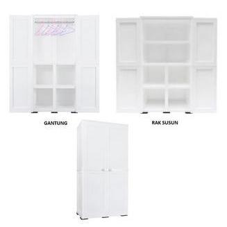 LEMARI PAKAIAN PLASTIK GANTUNG JUMBO CLUB SPECTRA LARGE SLCHD