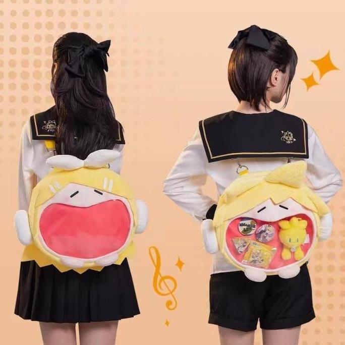 Kasora- Cod&Ready Ori Kagamine Len & Rin Purse Bag Tas Selempang Wanita Tas Boneka Fashion Motif Kar