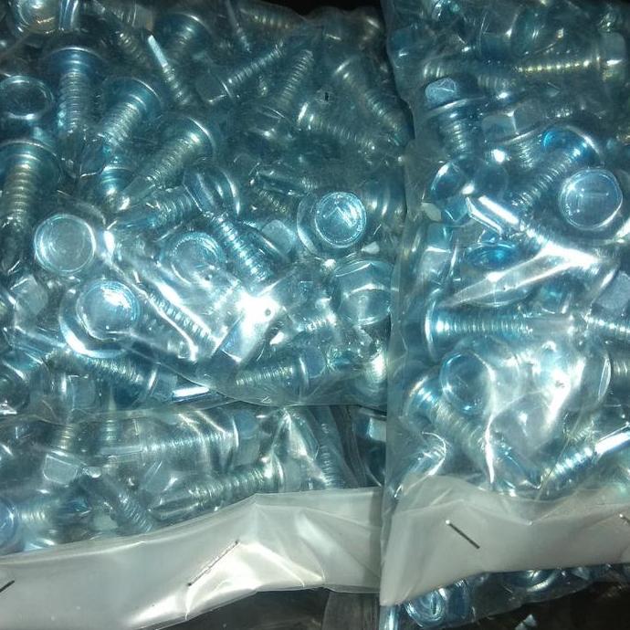 Nutbolt- Skrup Baja Ringan Kode L - Paku Roofing - Baut Roofing 10 X 19