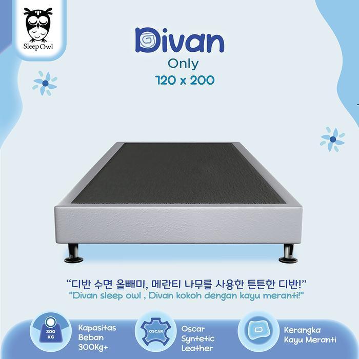 Dipan divan tanpa sandaran untuk springbed atau kasur (120x200)
