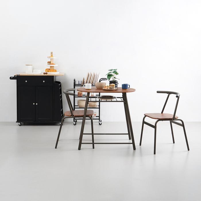 Informa Heidy Set Meja Makan 2 Kursi - Cokelat Set Makan Minimalis Meja Cafe Kursi Makan Apartemen