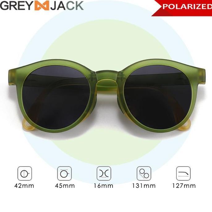 Grey Jack Kacamata Anak Hitam Sunglasses Polarized Kids Foldable 0115