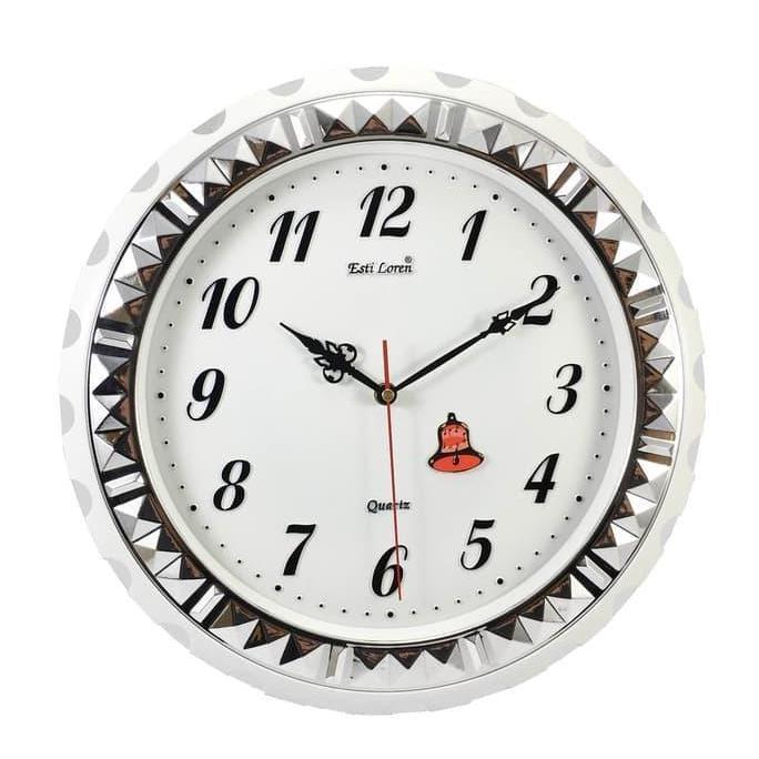 Jam Dinding Esti Loren Bunyi Melody Ukuran Besar Diameter 37cm