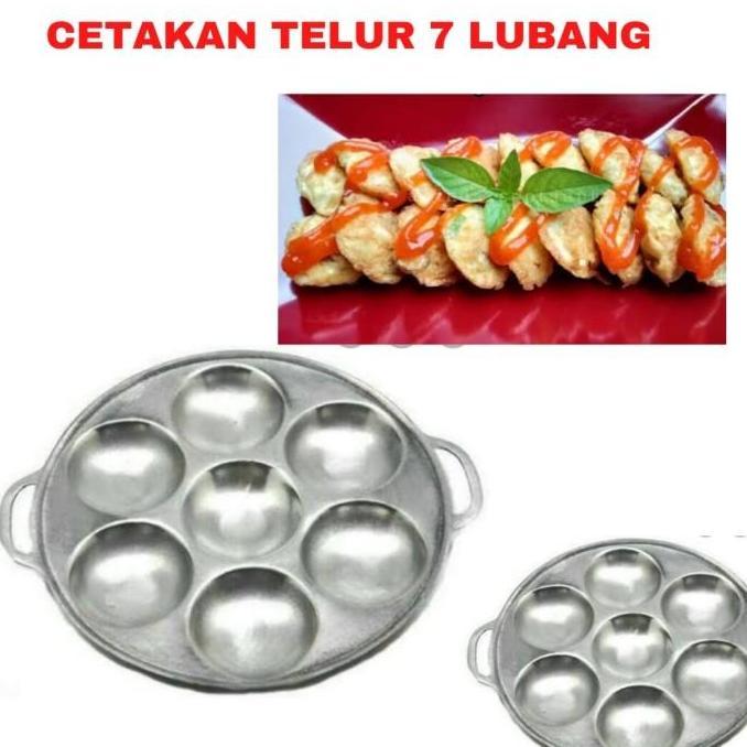Masuku- Sk - 1 Pc [Ct-7L] Ori 100% Cetakan Telur Puyuh Kue Cubit 7 Lubang Telor Maklor Takoyaki Pali