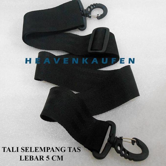 Kasora- Tali Selempang Tas Strap Tas Pria Lebar 5 Cm Hitam