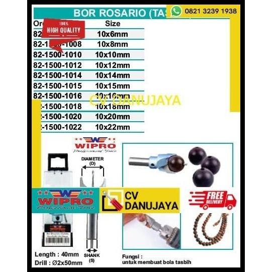 TERBARU MATA BOR TASBIH SIZE 10 X 16 MM WIPRO 