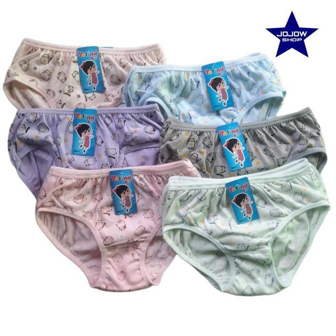 CD anak perempuan Yutind kids 1184 isi 6 Pcs || Celana dalam anak