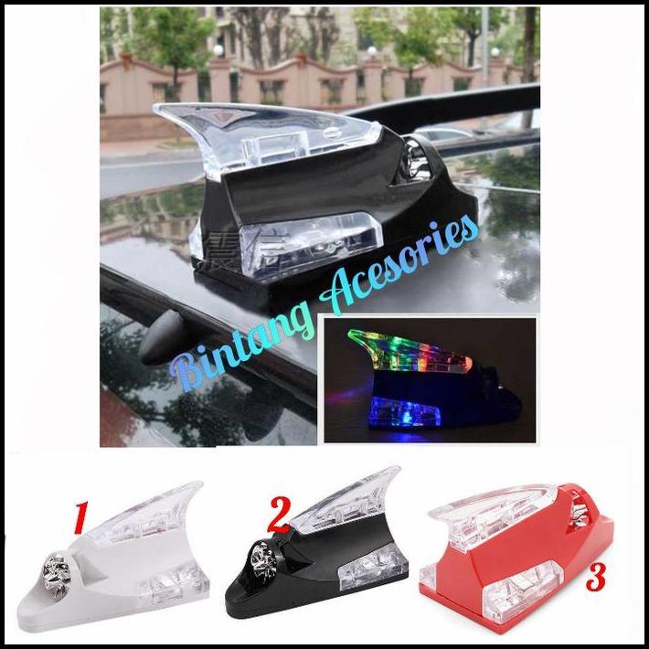 TERLARIS ANTENA SIRIP HIU LED MOBIL APV ARENA TENAGA ANGIN