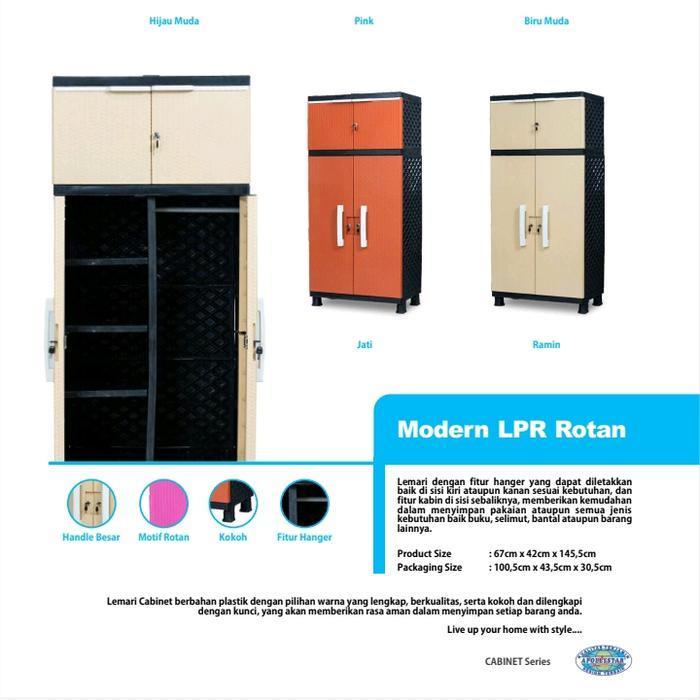 Lemari plastik gantung apolystar/lemari baju/lemari plastik murah