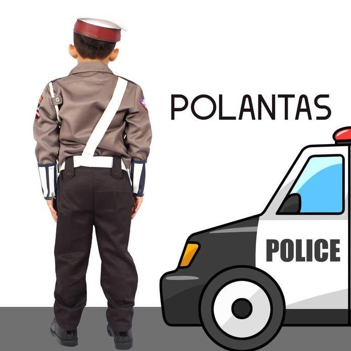 baju profesi polisi anak seragam polisi anak kostum polisi kecil baju loreng anak